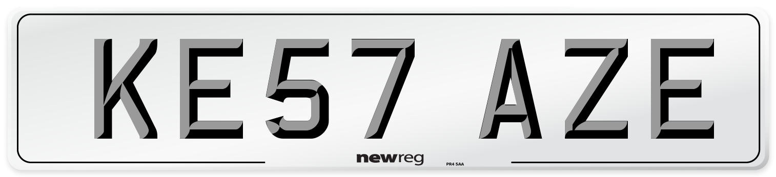 KE57 AZE Number Plate from New Reg
